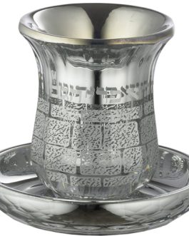 גביע קריסטל מהודר ללא רגל "כותל" 9 ס"מ תכולה 100 מ"ל