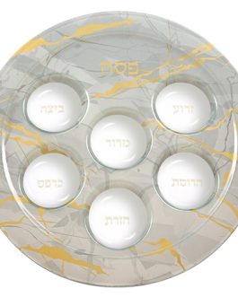 קערת פסח זכוכית מהודרת 40 ס"מ