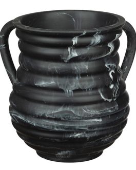 נטלה פולירייזין מהודרת בגווני שיש שחור 13.5 ס"מ