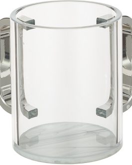 נטלה פרספקס מהודרת שקופה עם בסיס גוון שיש 11 ס"מ