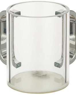 נטלה פרספקס מהודרת שקופה עם בסיס גוון שיש 11 ס"מ