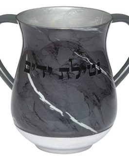 נטלה מהודרת קלה מאלומיניום בגוון שיש עם הדפסה 13 ס"מ