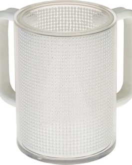 נטלה פרספקס מהודרת שקופה עם אבנים 12 ס"מ