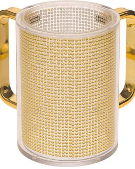 נטלה פרספקס מהודרת שקופה עם אבנים 12 ס"מ