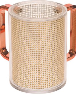 נטלה פרספקס מהודרת שקופה עם אבנים 12 ס"מ