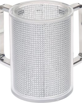 נטלה פרספקס מהודרת שקופה עם אבנים 12 ס"מ